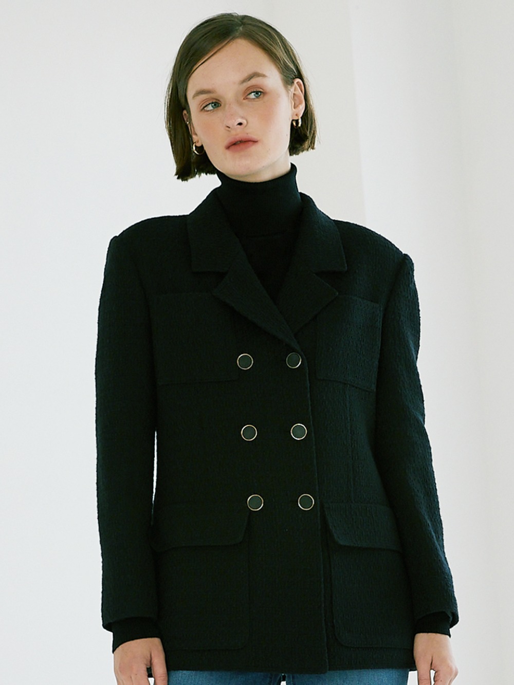 [장나라 착용] Saint Tweed Jacket [Black]