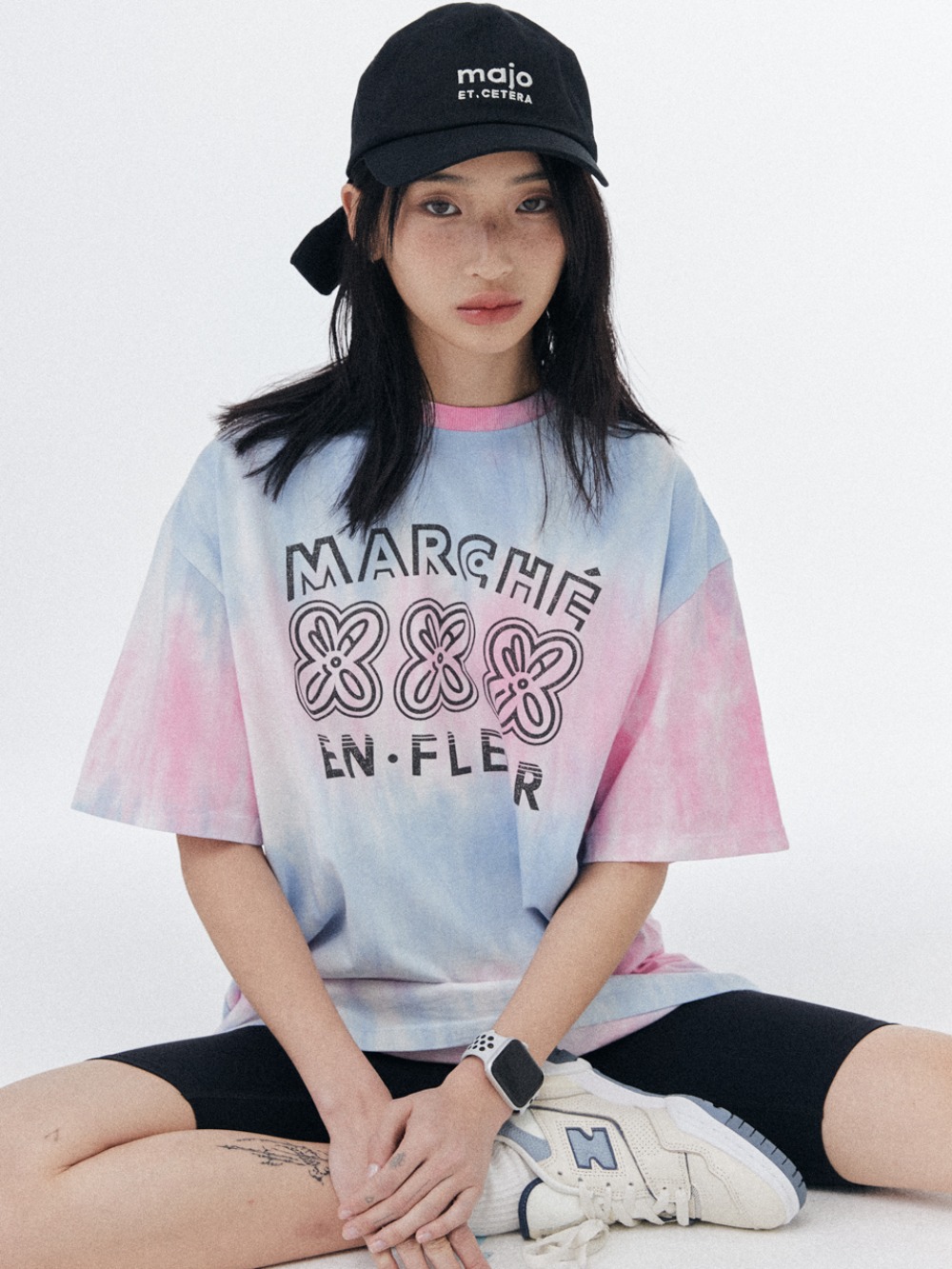 [리퍼브][유튜버 히밥 착용] Fleur Tie-dye T-Shirt
