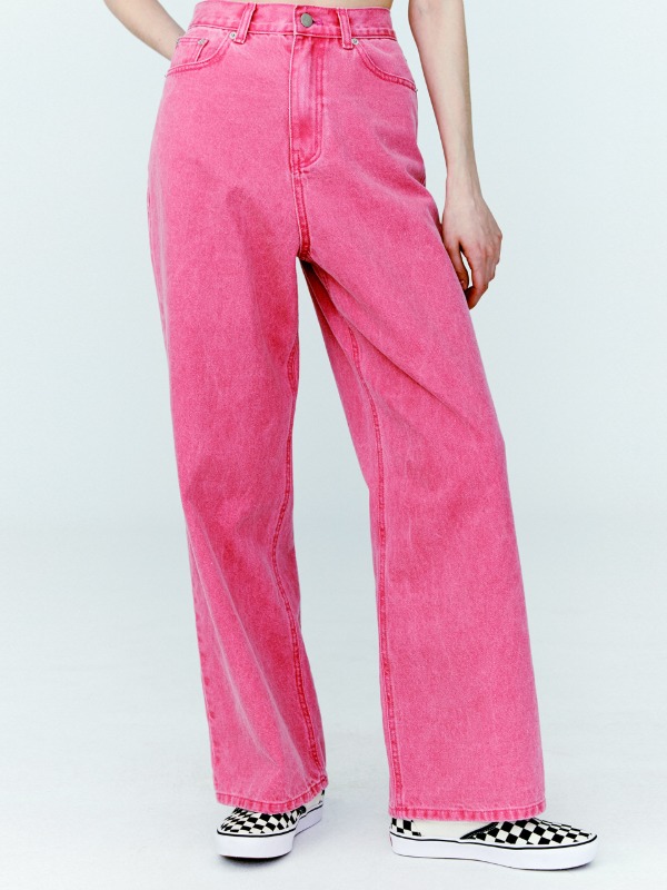 [CLC 예은착용] Hyper Pink Denim Pants